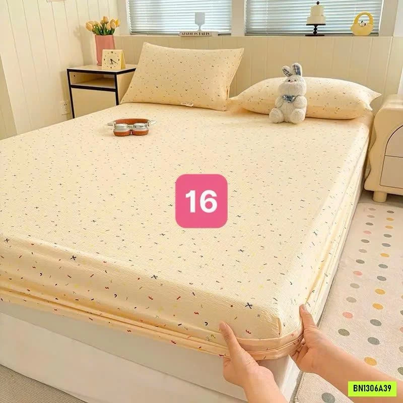 SET GA GIƯỜNG VÀ 2 VỎ GỐI COTTON HÀN