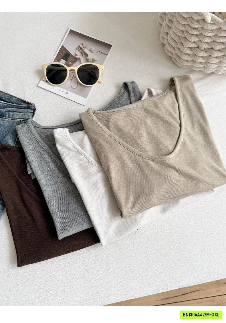 ÁO THUN COTTON CỔ TRÒN