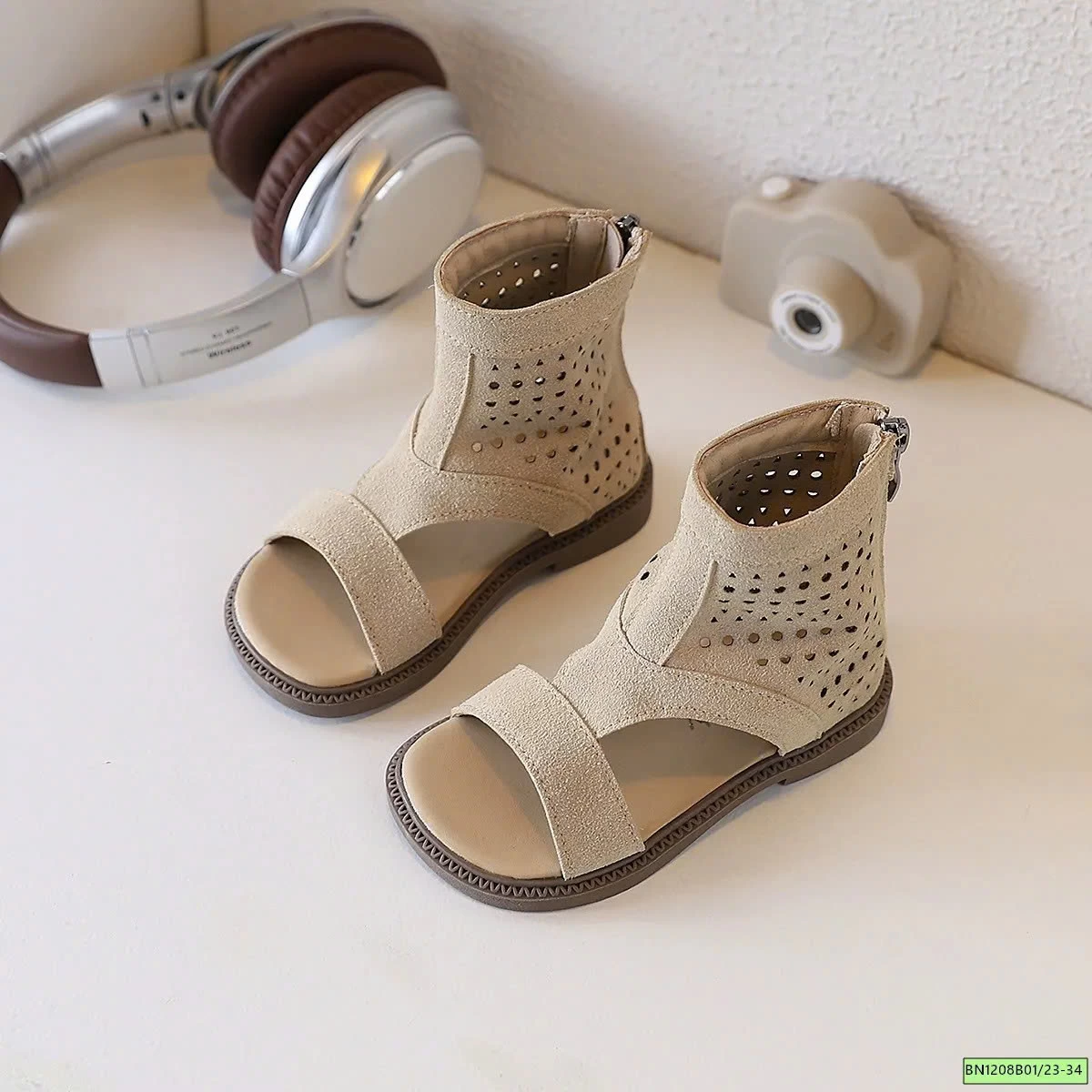 SANDAL DA LỘN CAO CỔ