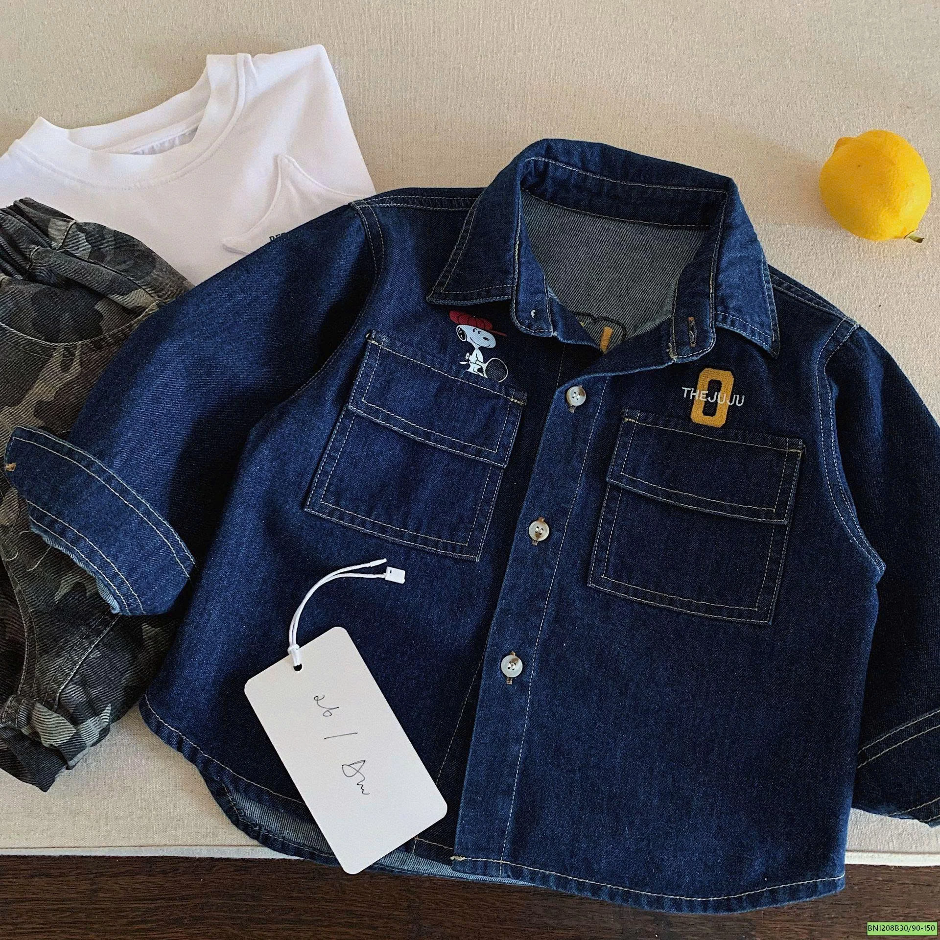 ÁO KHOÁC DENIM IN CÚN