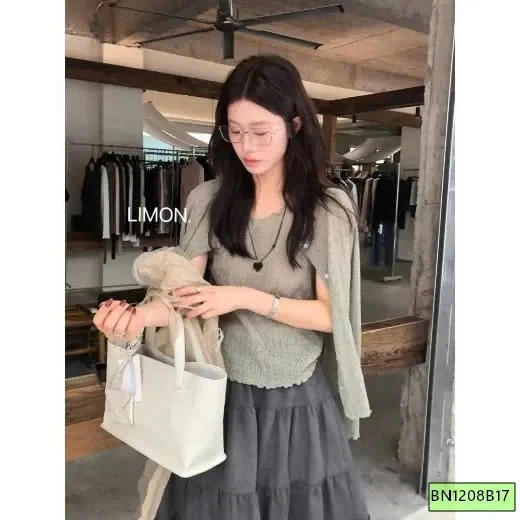 SET ÁO SỢI LƯỚI MỎNG 2 MÓN