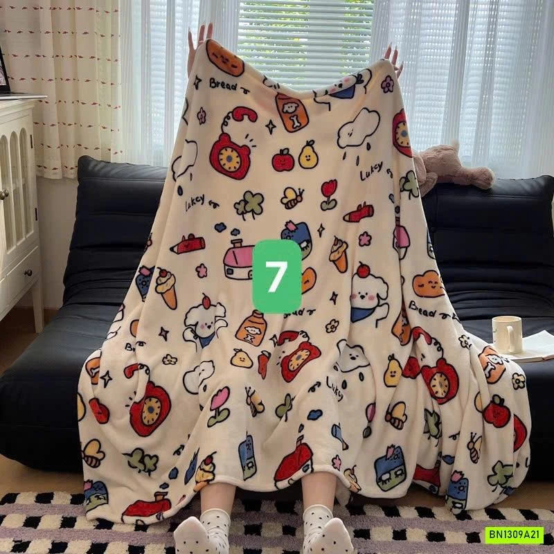 CHĂN BĂNG LÔNG IN HÌNH DỄ THƯƠNG