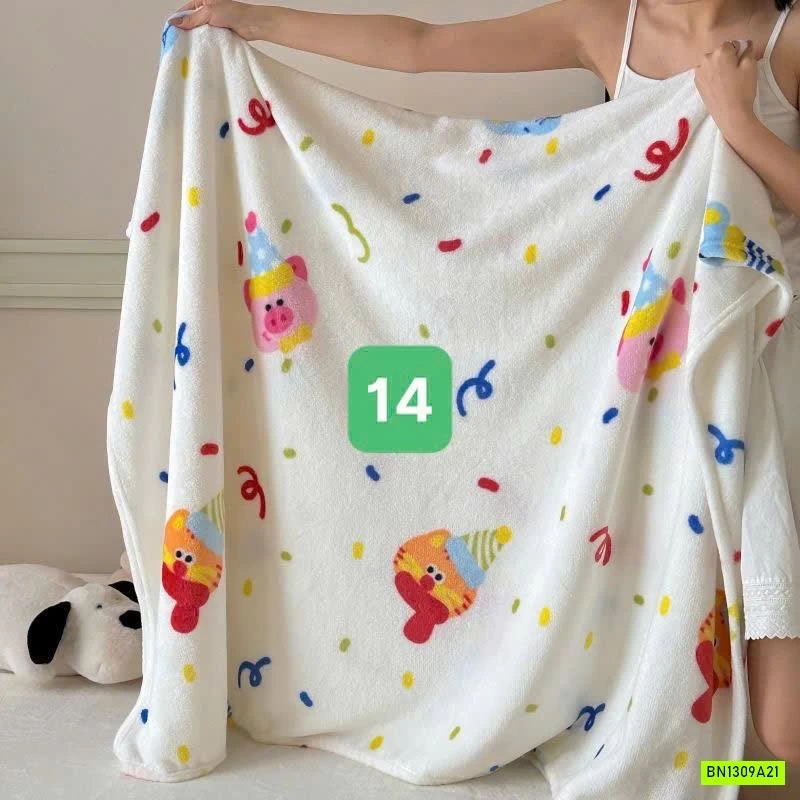 CHĂN BĂNG LÔNG IN HÌNH DỄ THƯƠNG