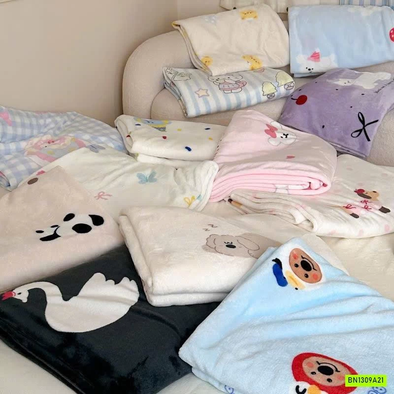 CHĂN BĂNG LÔNG IN HÌNH DỄ THƯƠNG