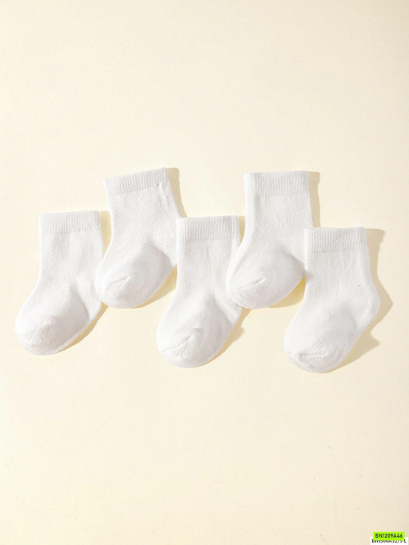 SÉT 5Đ TẤT TRẮNG CỔ NGẮN