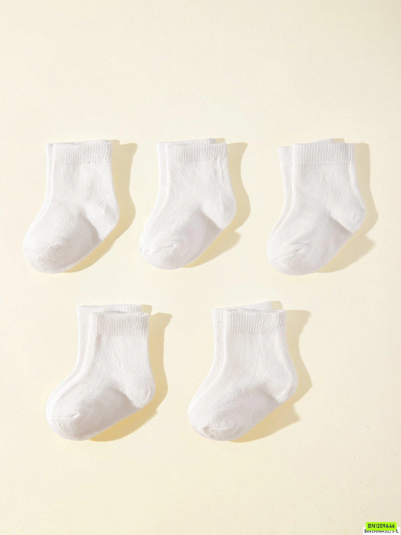 SÉT 5Đ TẤT TRẮNG CỔ NGẮN