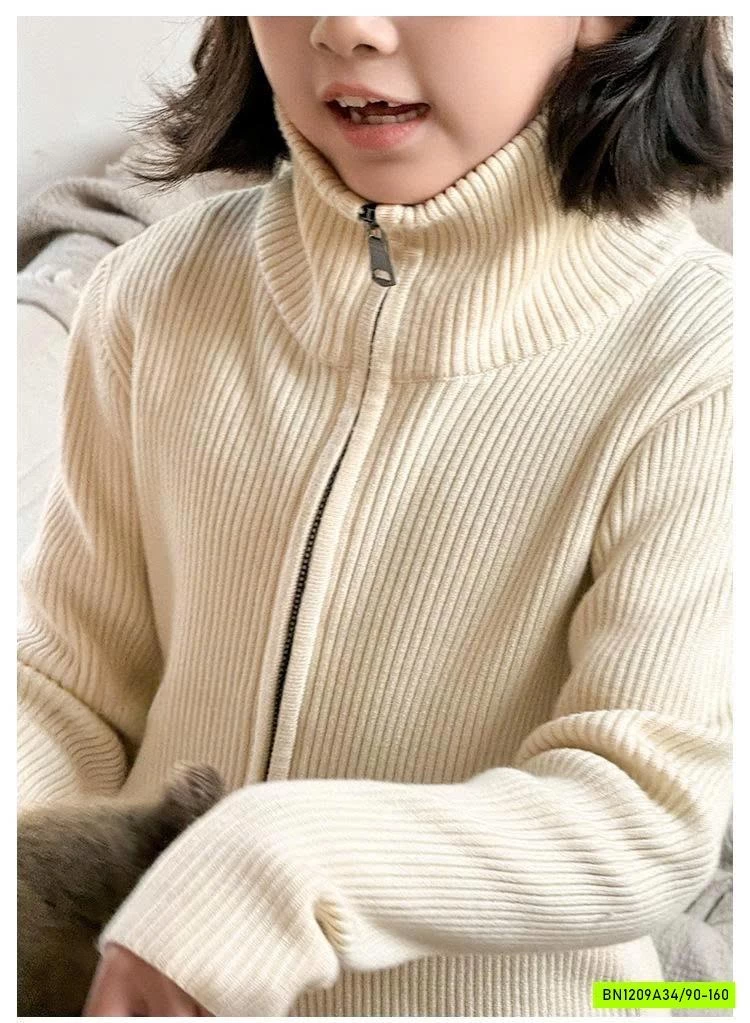 KHOÁC LEN KHÓA KÉO 2 CHIỀU CAO CỔ