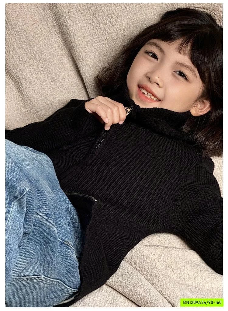 KHOÁC LEN KHÓA KÉO 2 CHIỀU CAO CỔ