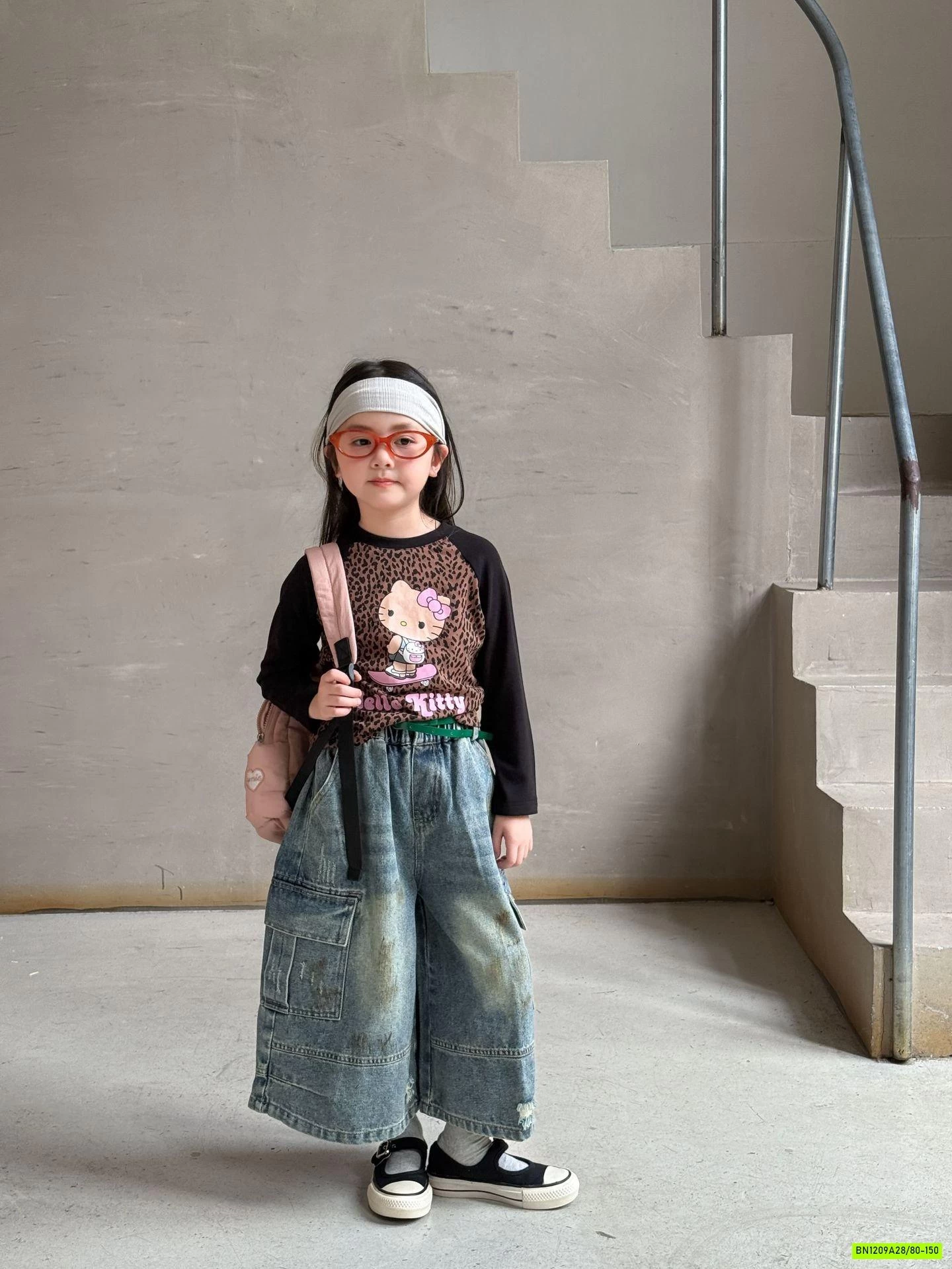 ÁO BEO MIX JEANS ỐNG RỘNG