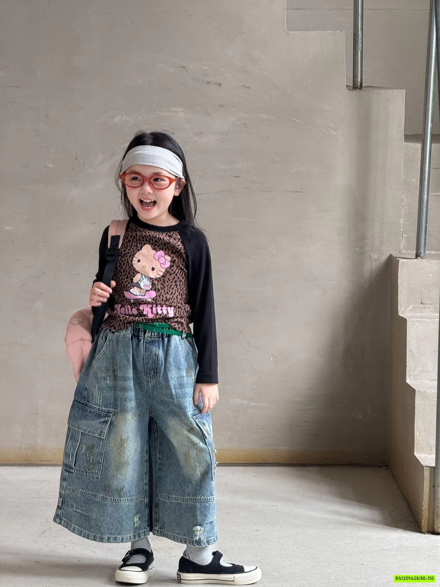 ÁO BEO MIX JEANS ỐNG RỘNG