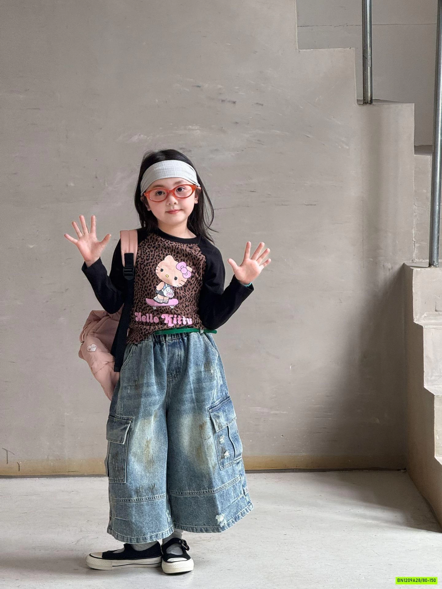 ÁO BEO MIX JEANS ỐNG RỘNG