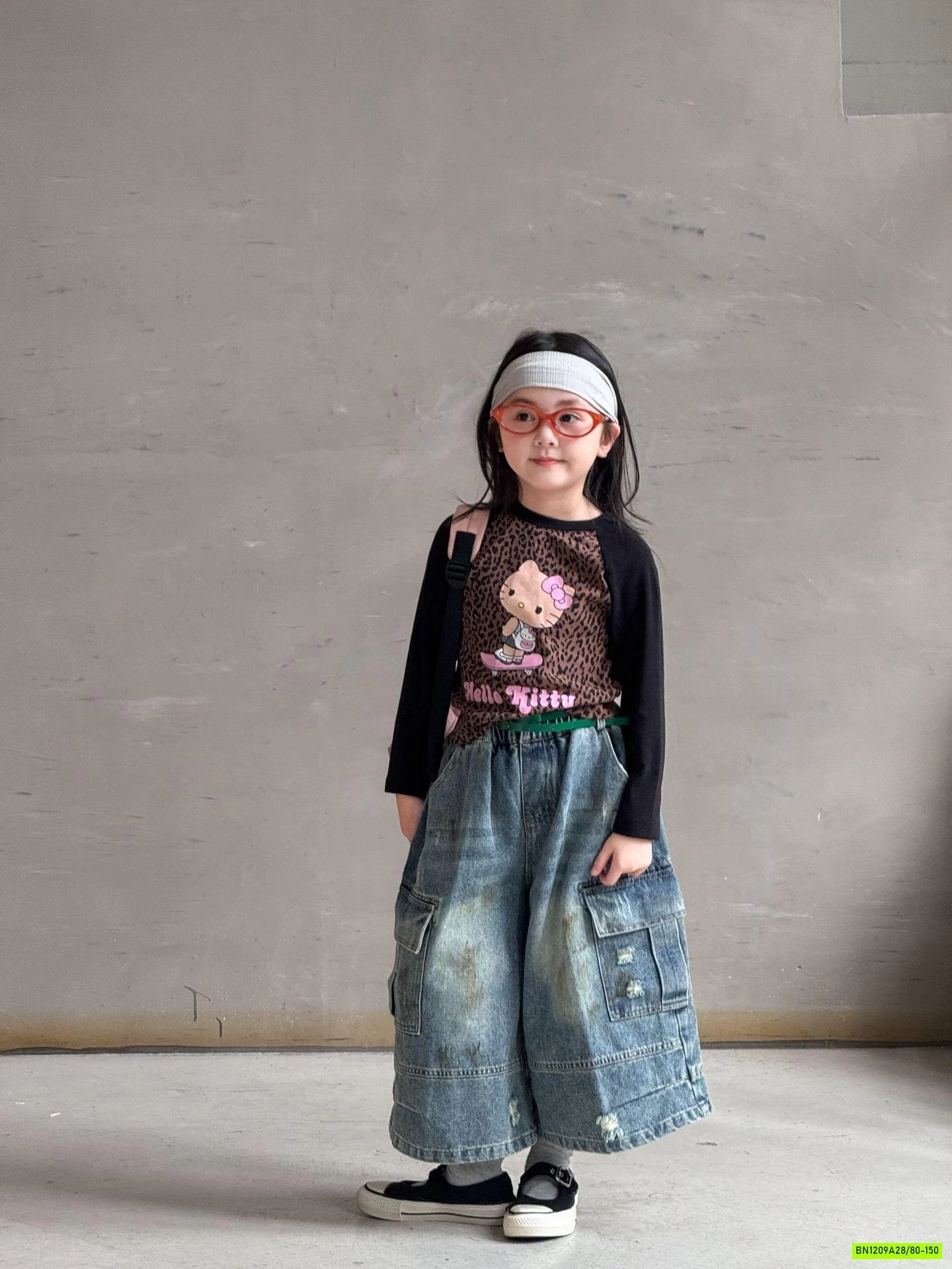 ÁO BEO MIX JEANS ỐNG RỘNG