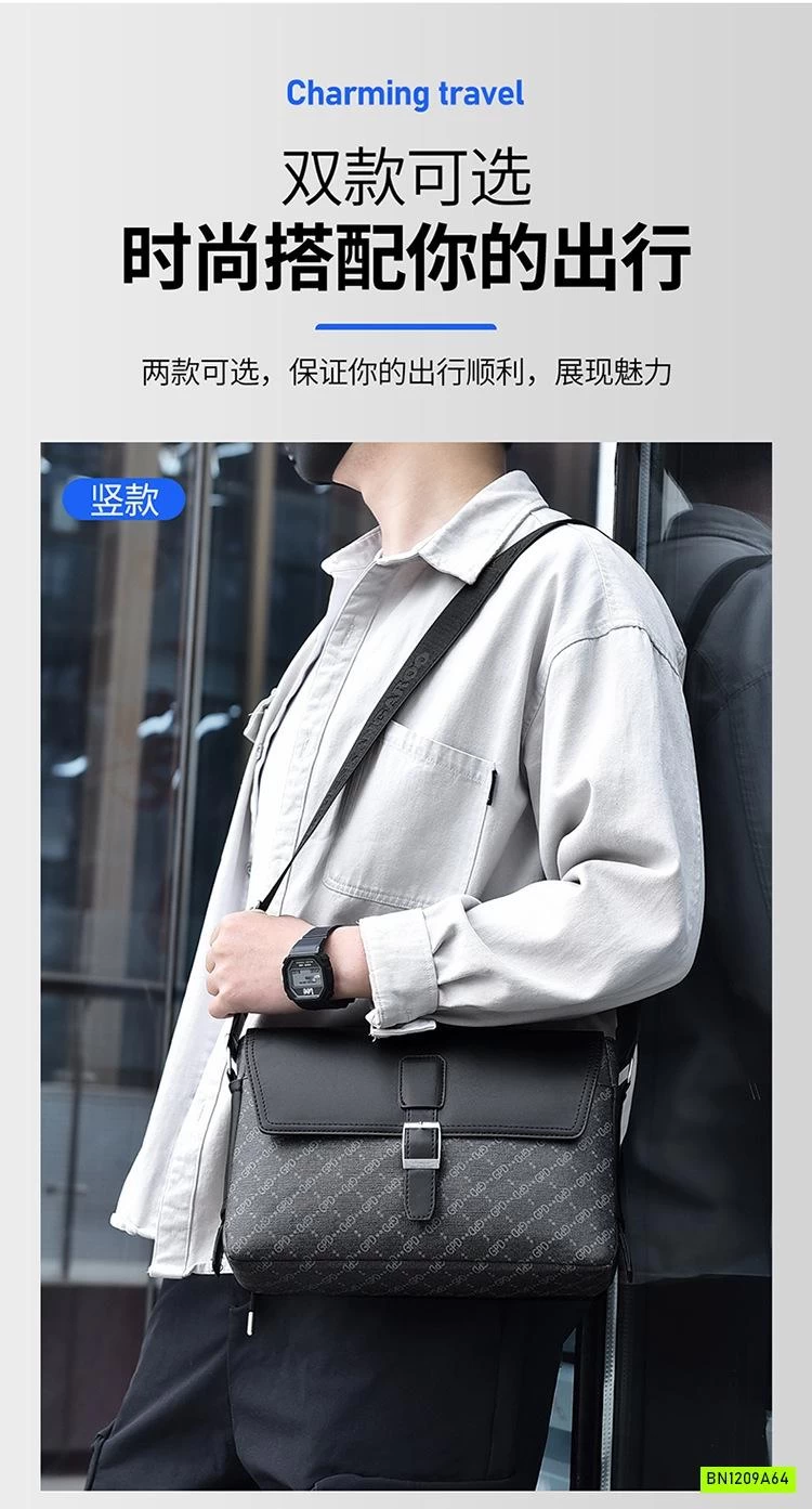 TÚI ĐEO CHÉO NAM TONE ĐEN