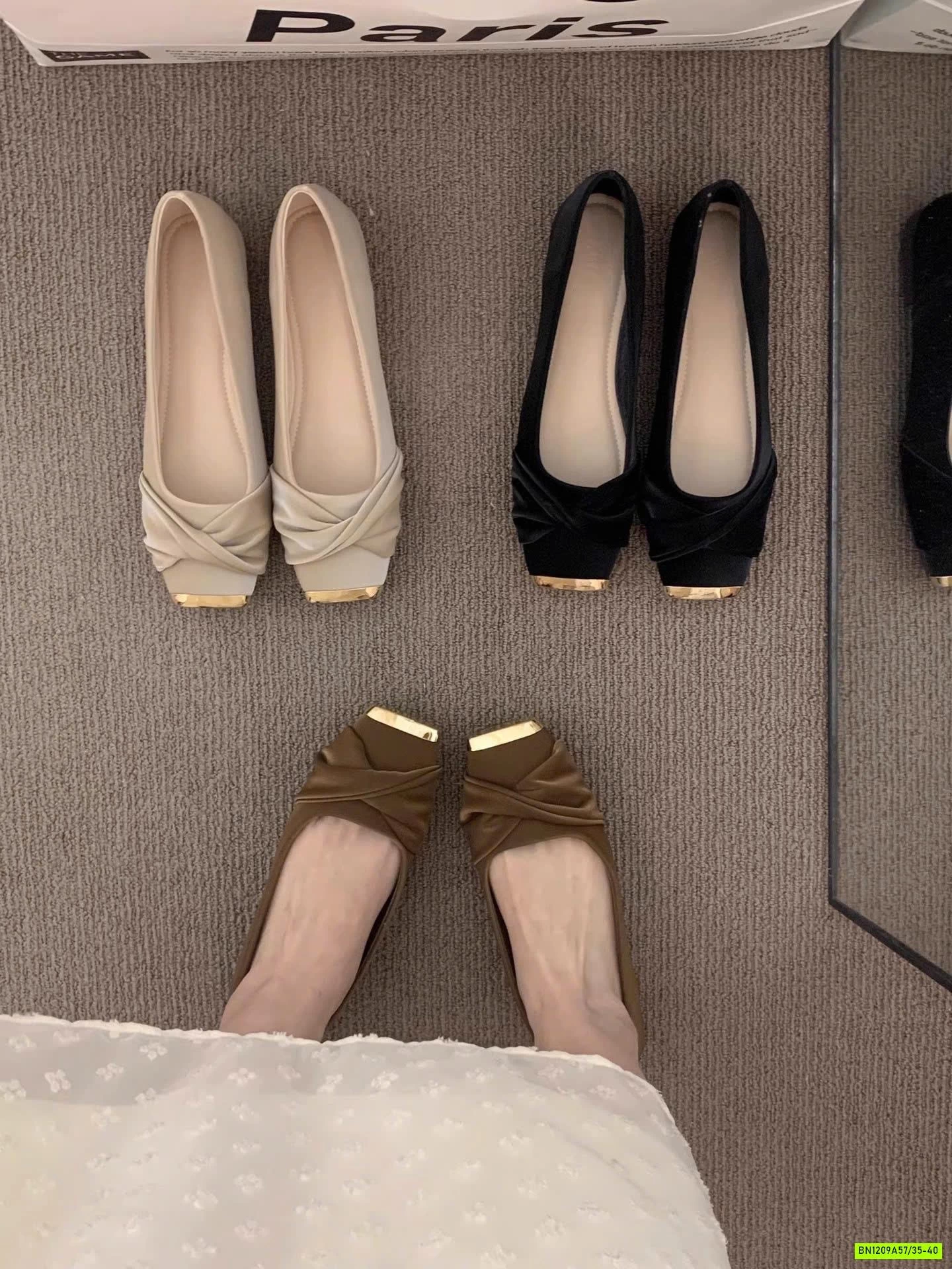 GIÀY BỆT MŨI VUÔNG CHO NỮ