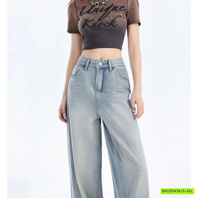QUẦN JEANS NỮ ỐNG SUÔNG