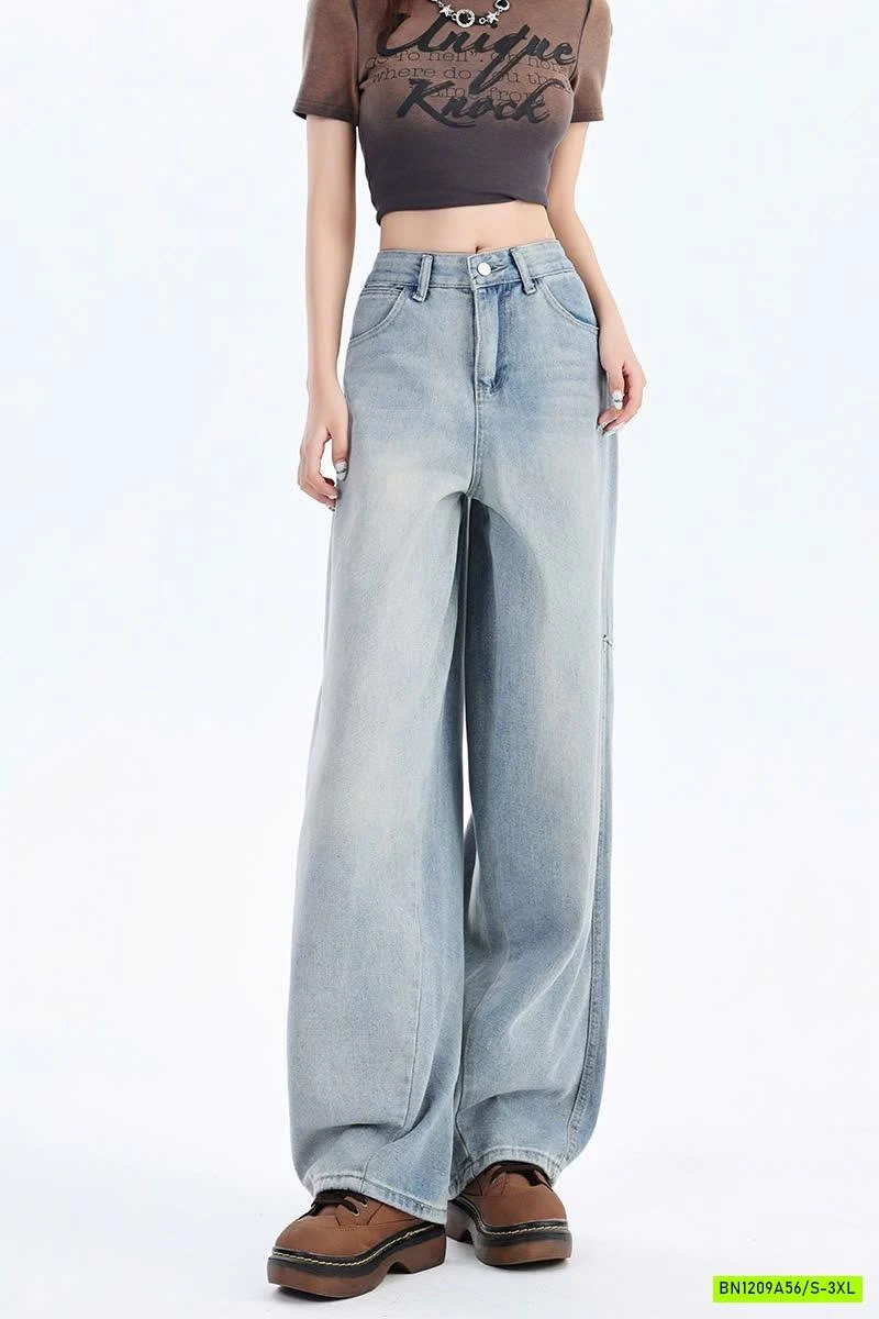 QUẦN JEANS NỮ ỐNG SUÔNG