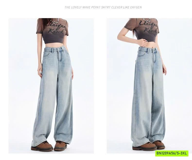 QUẦN JEANS NỮ ỐNG SUÔNG