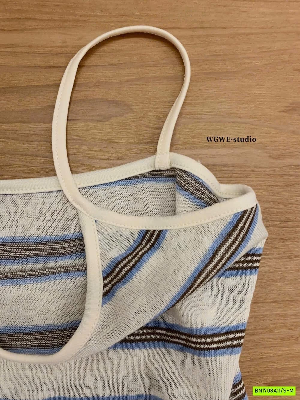 SÉT ÁO 2 DÂY+CARDIGAN KẺ WGWE6850