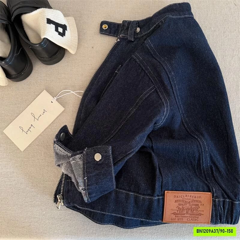 KHOÁC DENIM CỔ TRỤ MMY