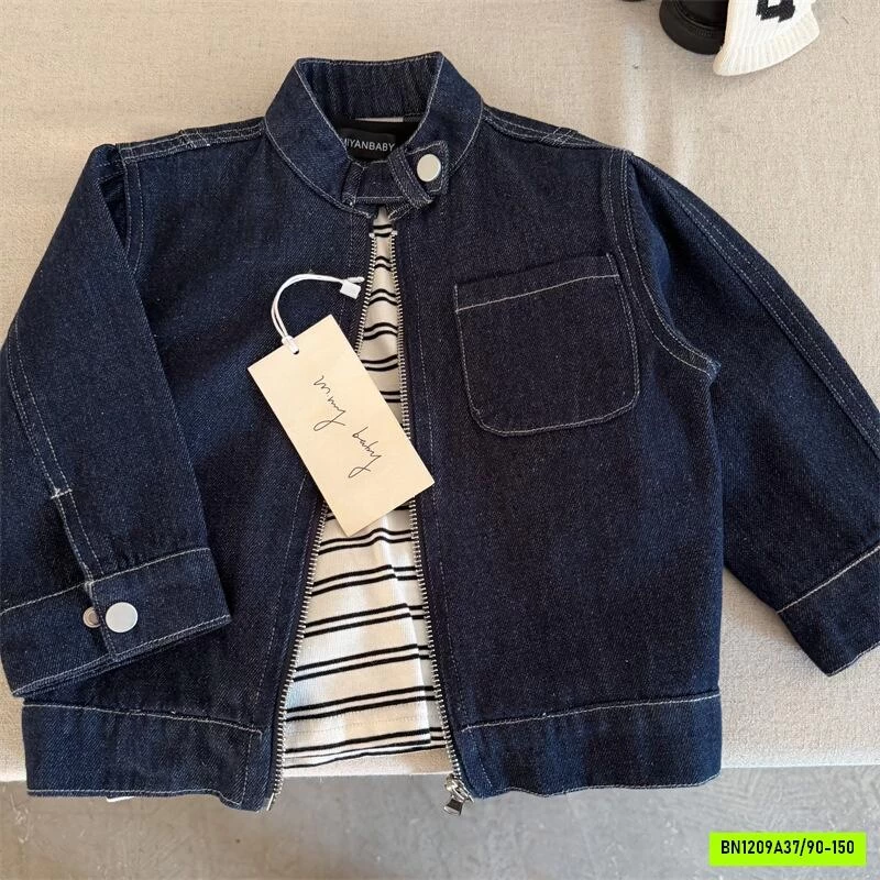 KHOÁC DENIM CỔ TRỤ MMY