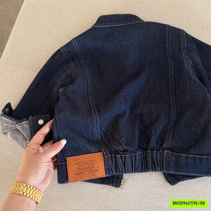 KHOÁC DENIM CỔ TRỤ MMY
