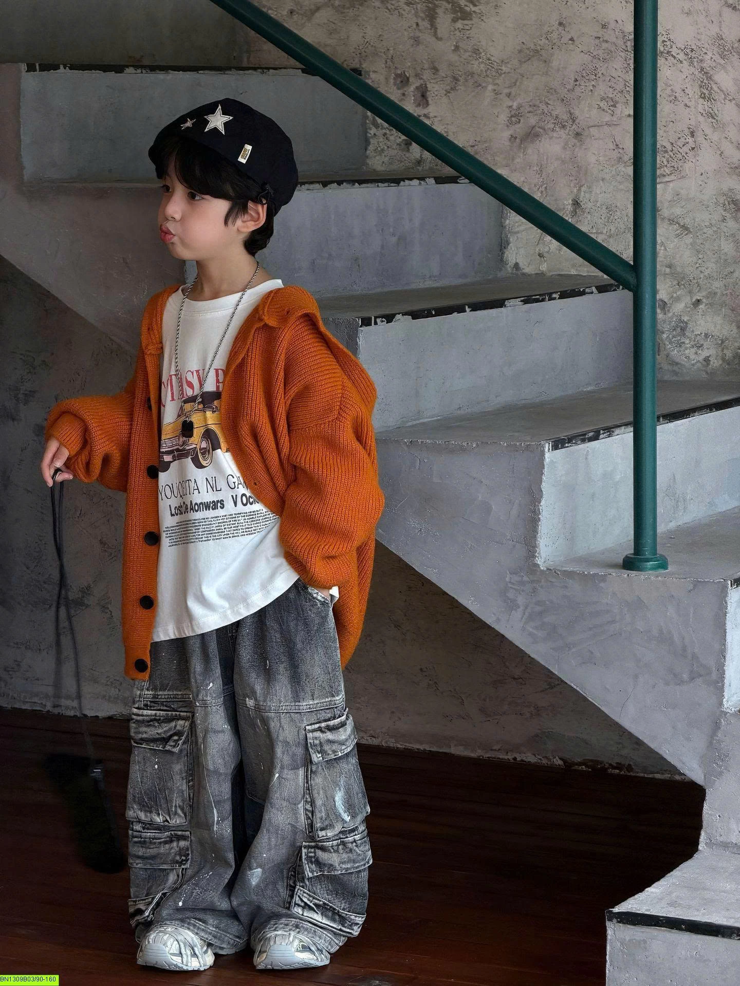 ÁO KHOÁC LEN CAM THỜI TRANG