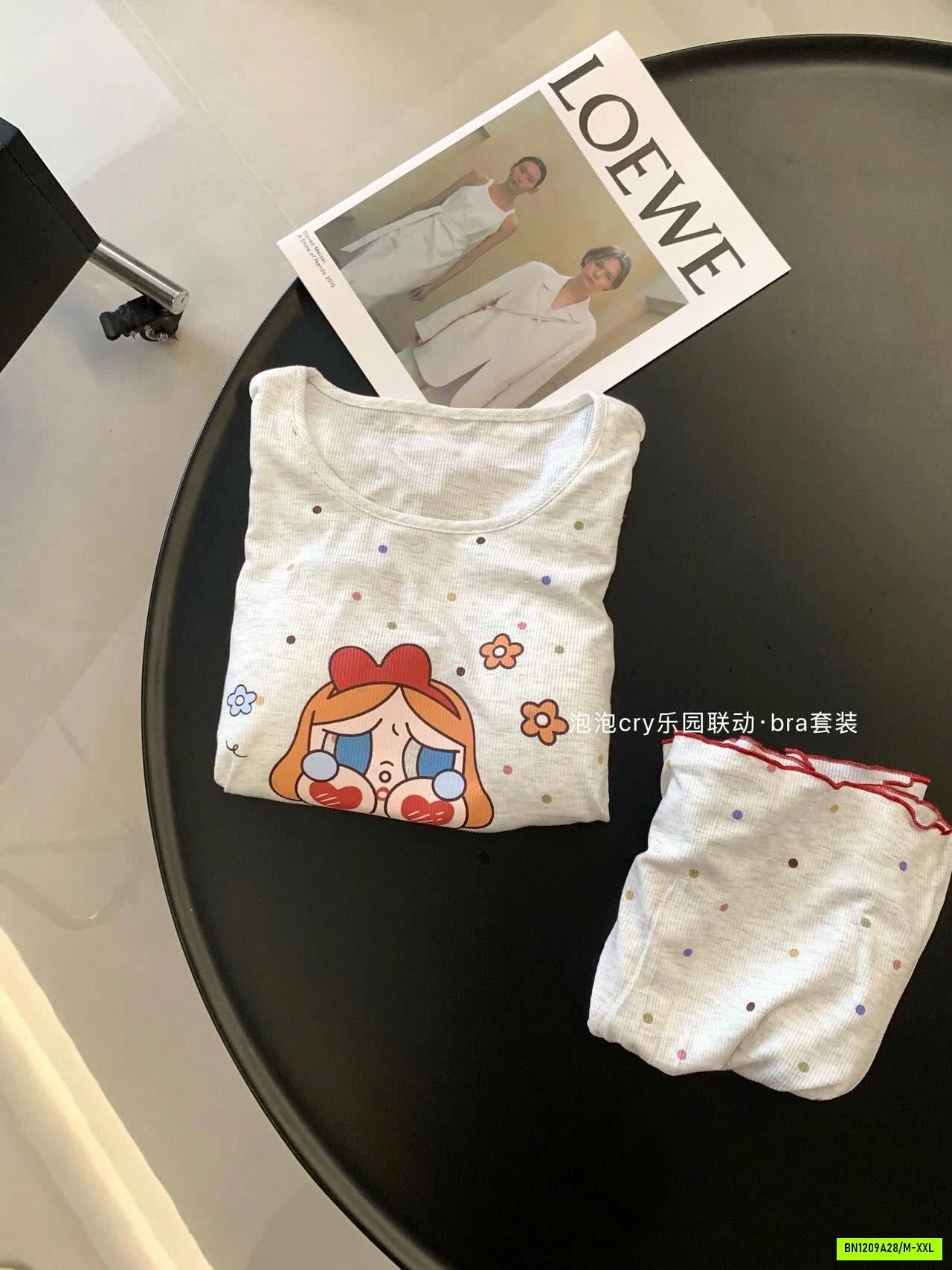 ĐỒ NGỦ HOẠ TIẾT KÈM BRA