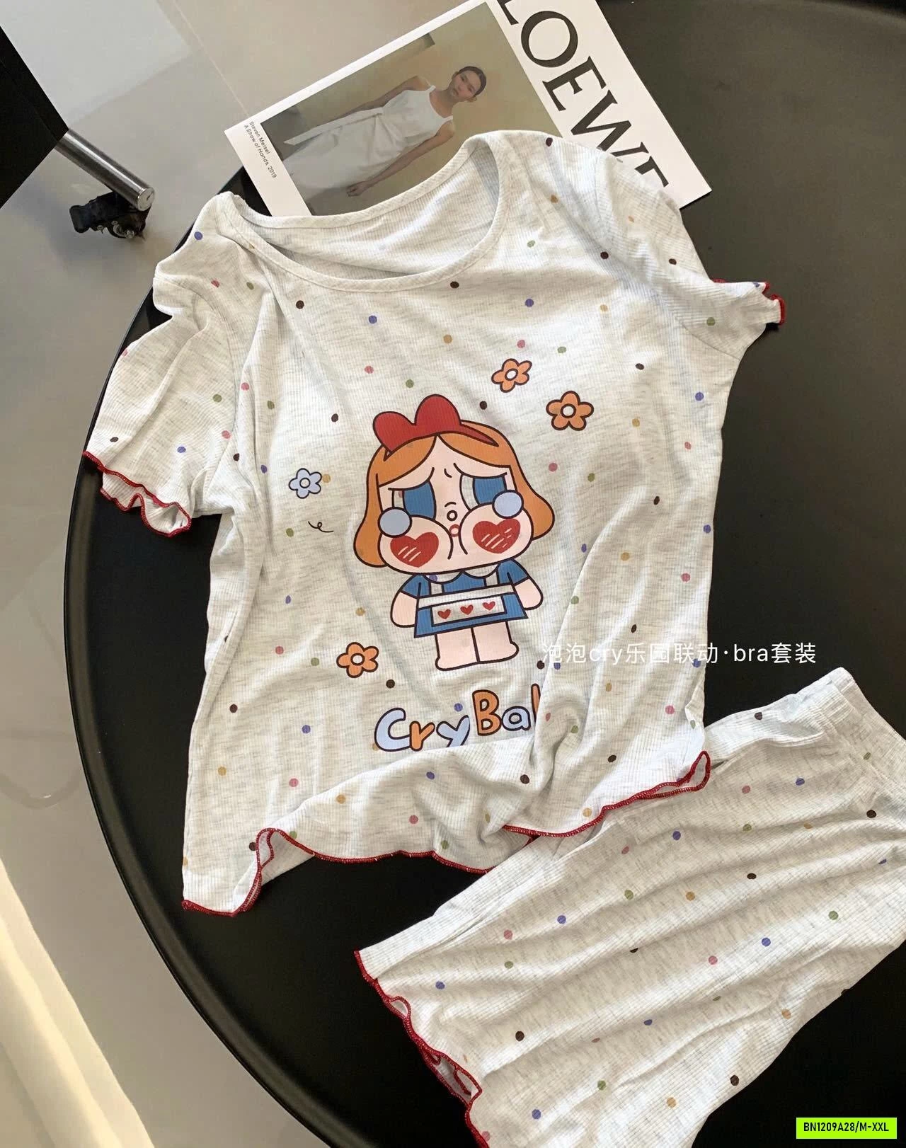 ĐỒ NGỦ HOẠ TIẾT KÈM BRA