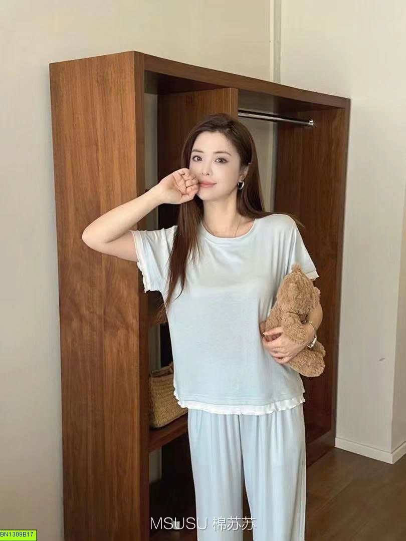 BỘ COTTON MẶC NHÀ VIỀN REN