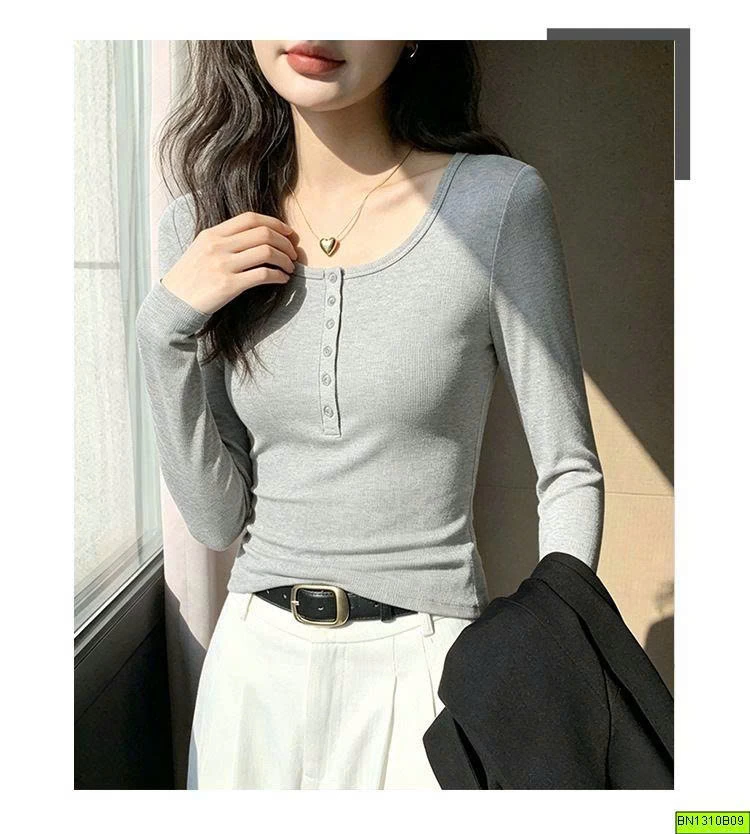 ÁO THUN CÚC CỔ