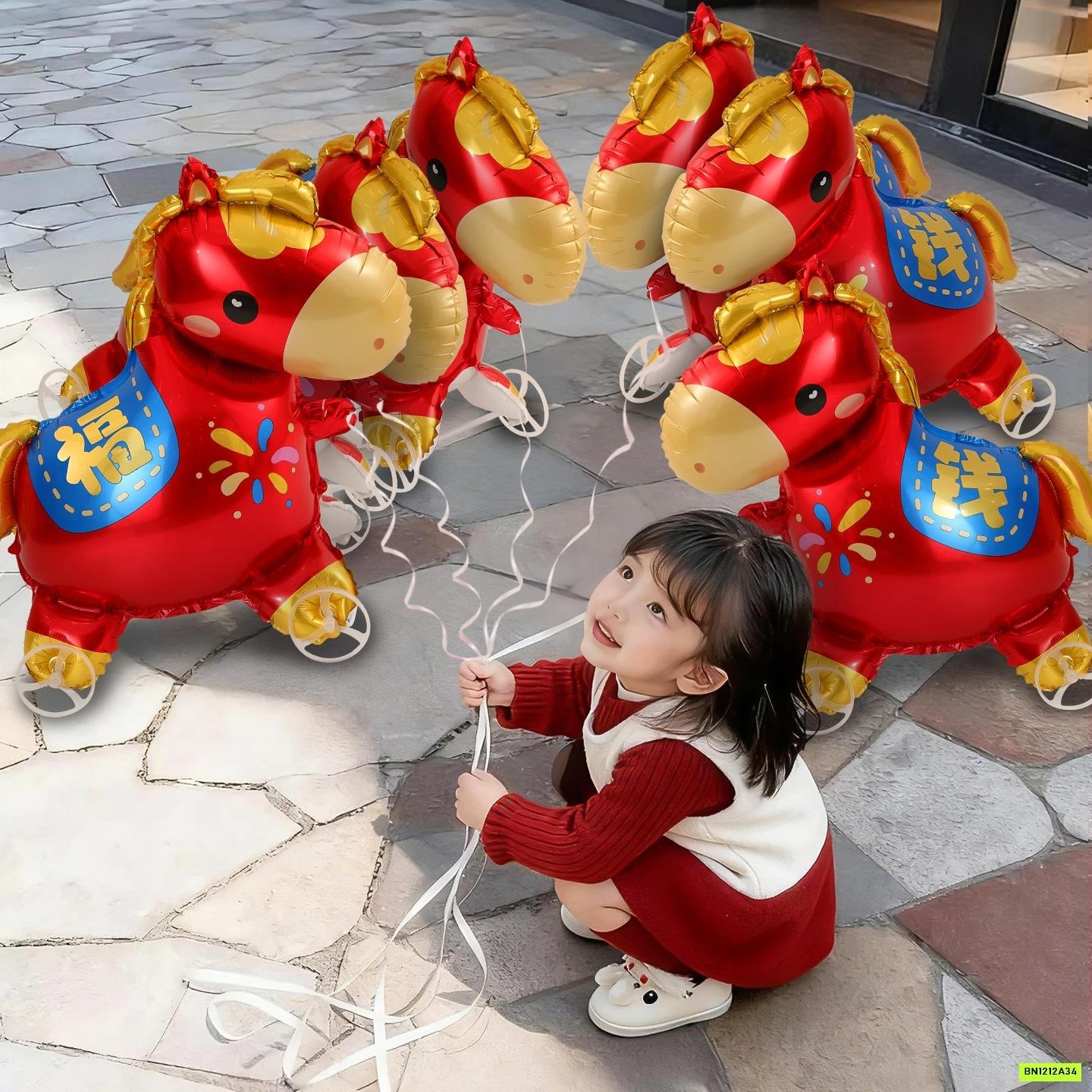 BÓNG BAY NGỰA ĐỎ GẮN BÁNH XE