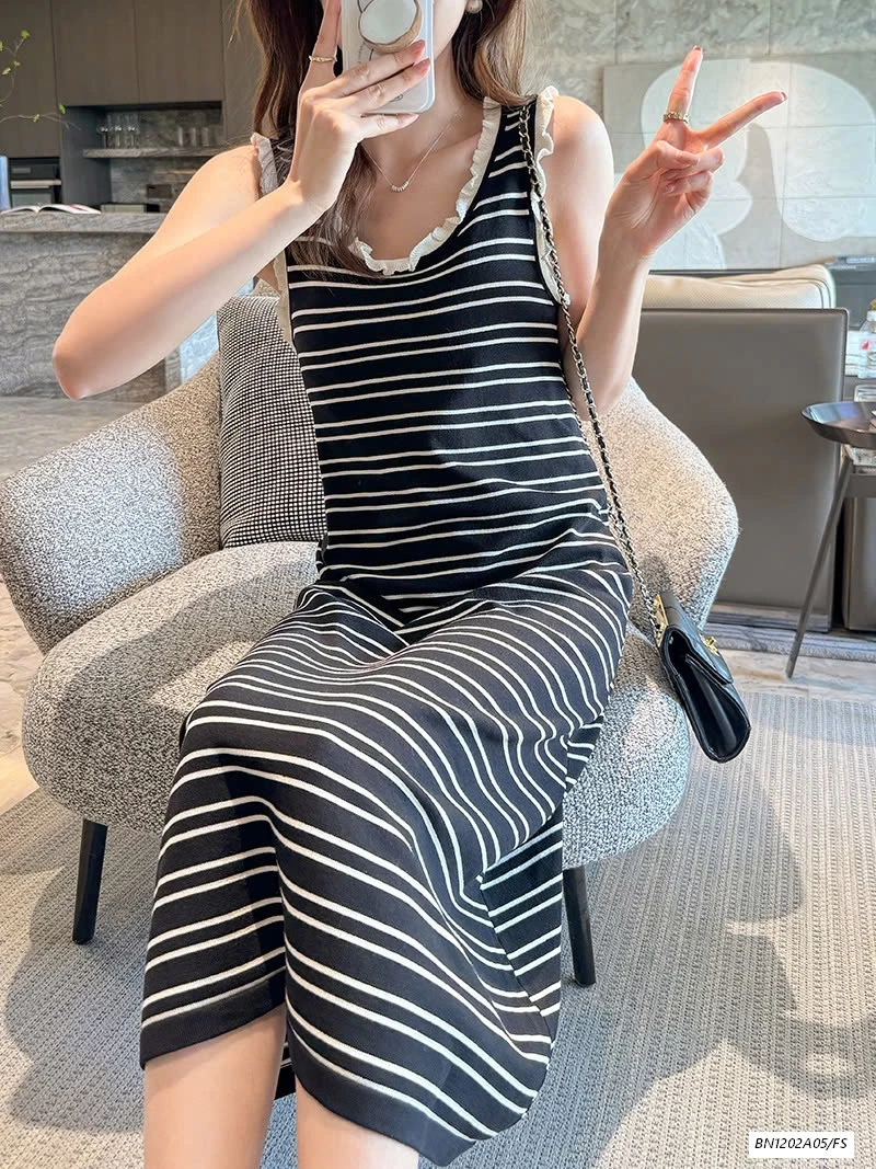 ĐẦM COTTON 2 DÂY SUÔNG