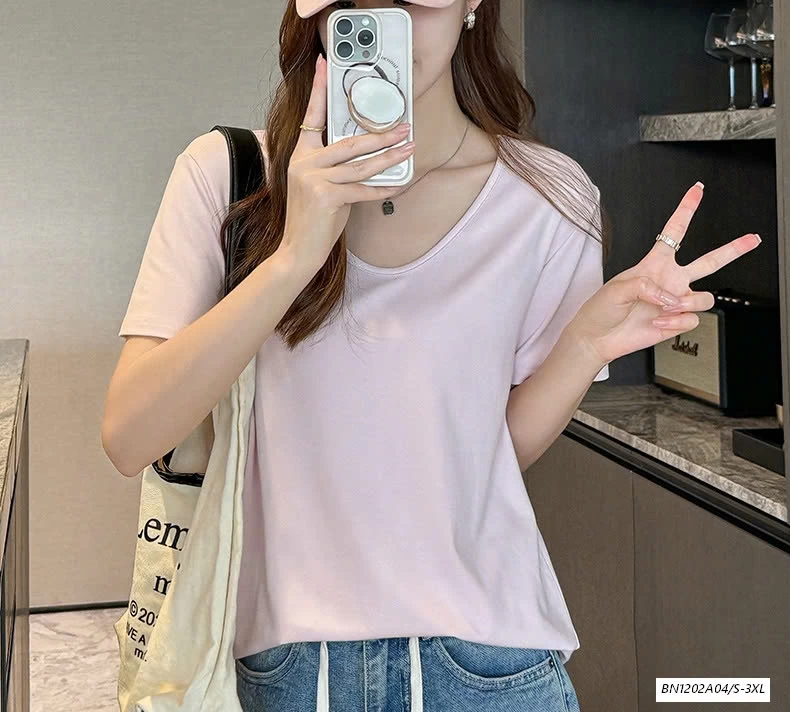 ÁO THUN NGẮN TAY CỔ V