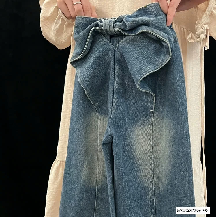 JEANS SUÔNG NƠ LƯNG