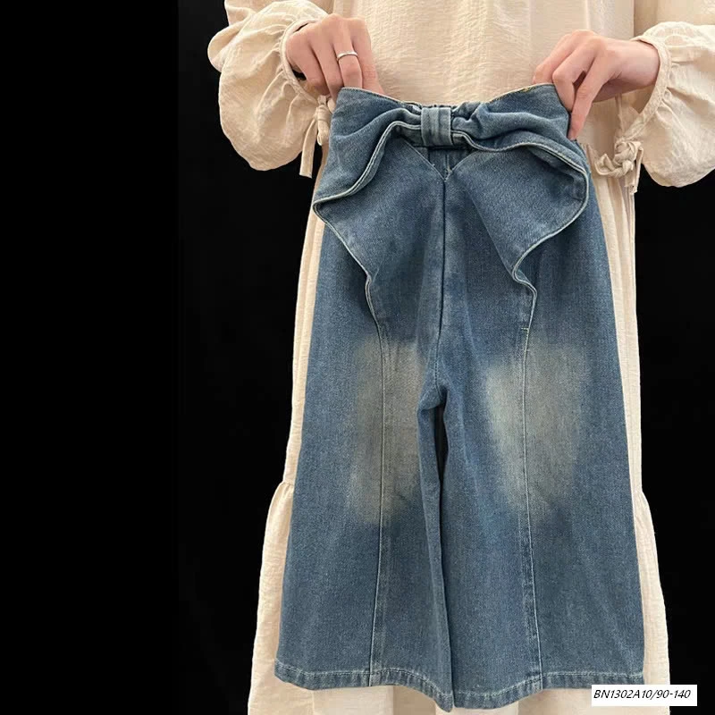 JEANS SUÔNG NƠ LƯNG