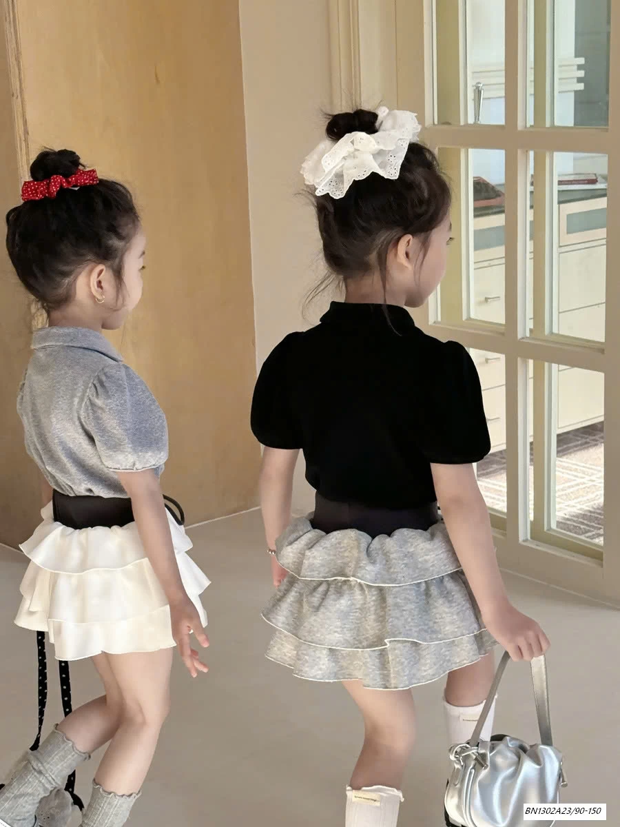 ÁO POLO TAY BỒNG MIX CV TẦNG