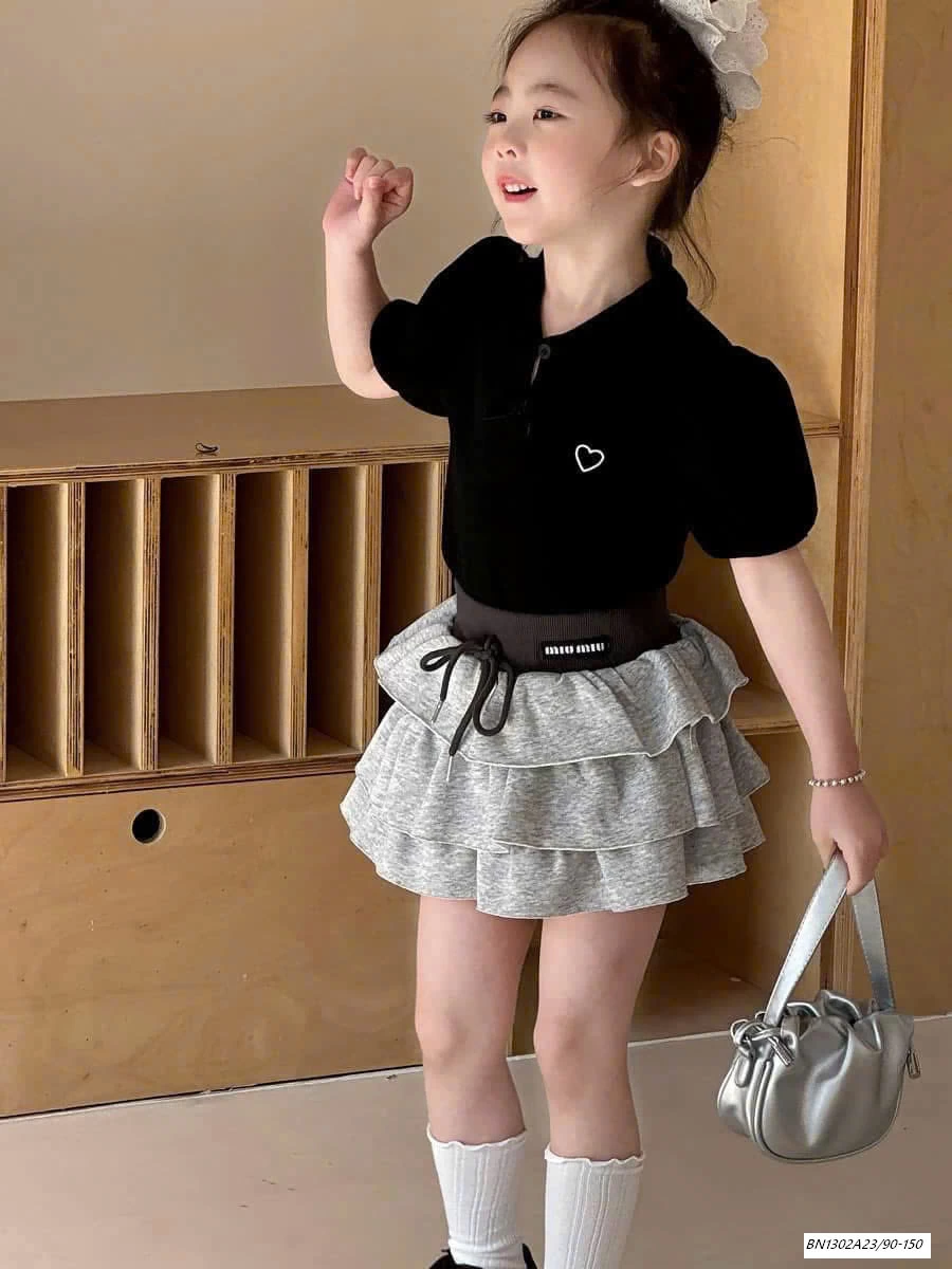 ÁO POLO TAY BỒNG MIX CV TẦNG