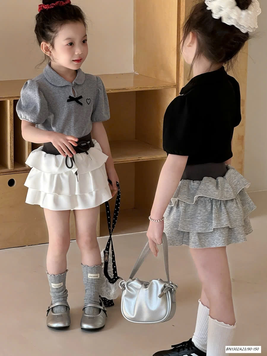 ÁO POLO TAY BỒNG MIX CV TẦNG