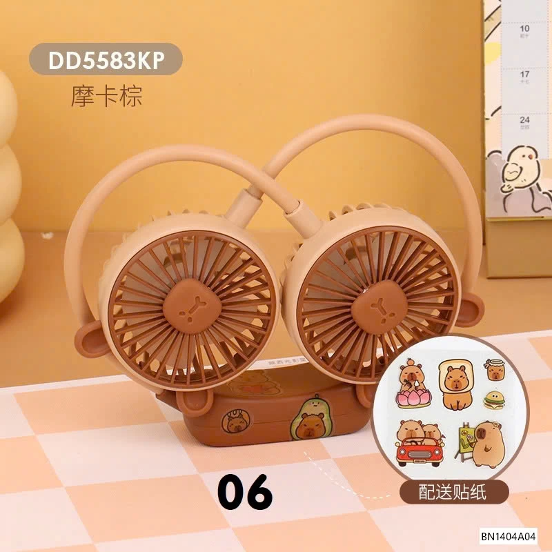 QUẠT ĐEO CỔ DÂY MẢNH CAPYBARA