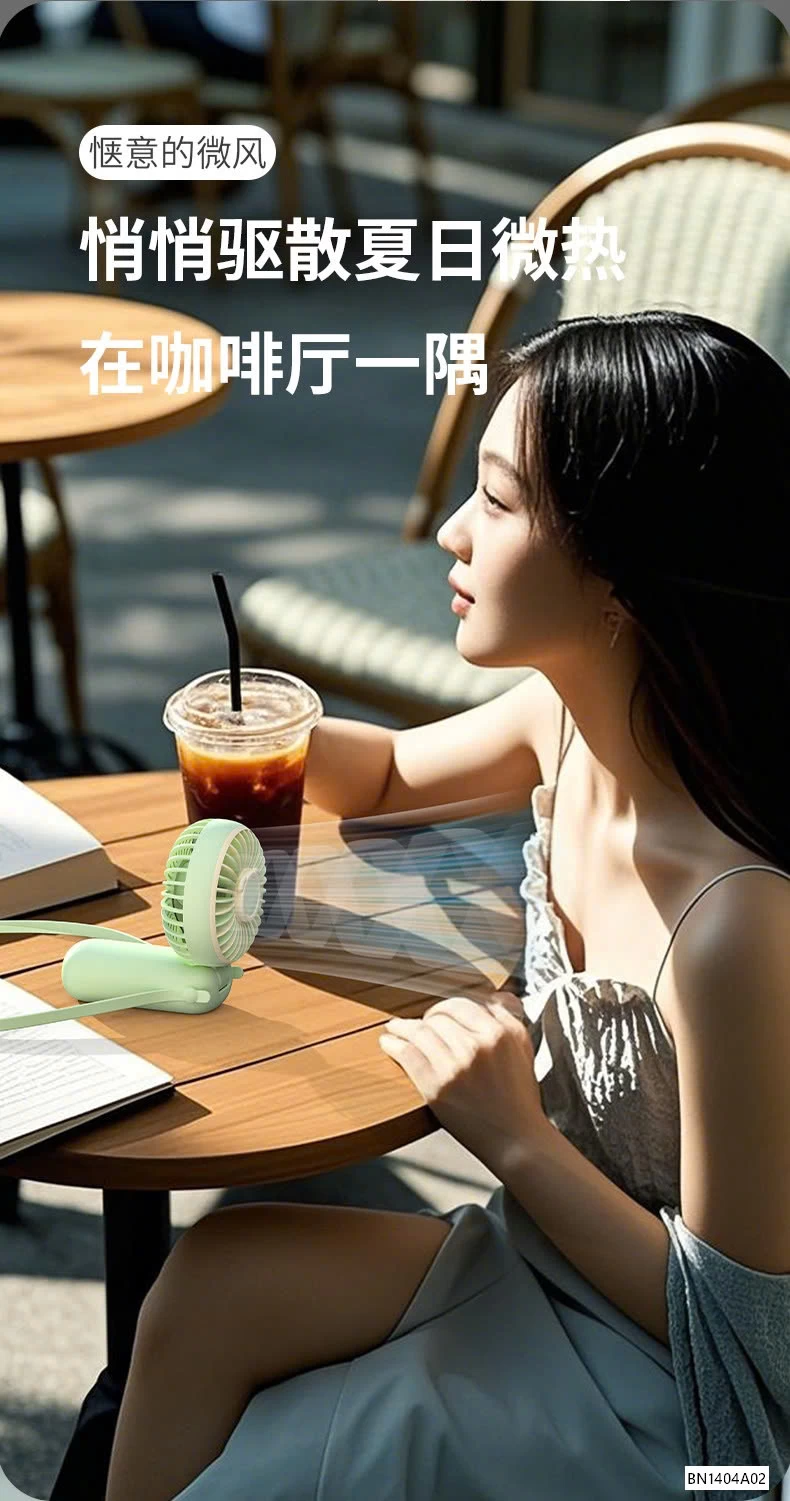 QUẠT MINI ĐEO CỔ CỎ TAY CẦM