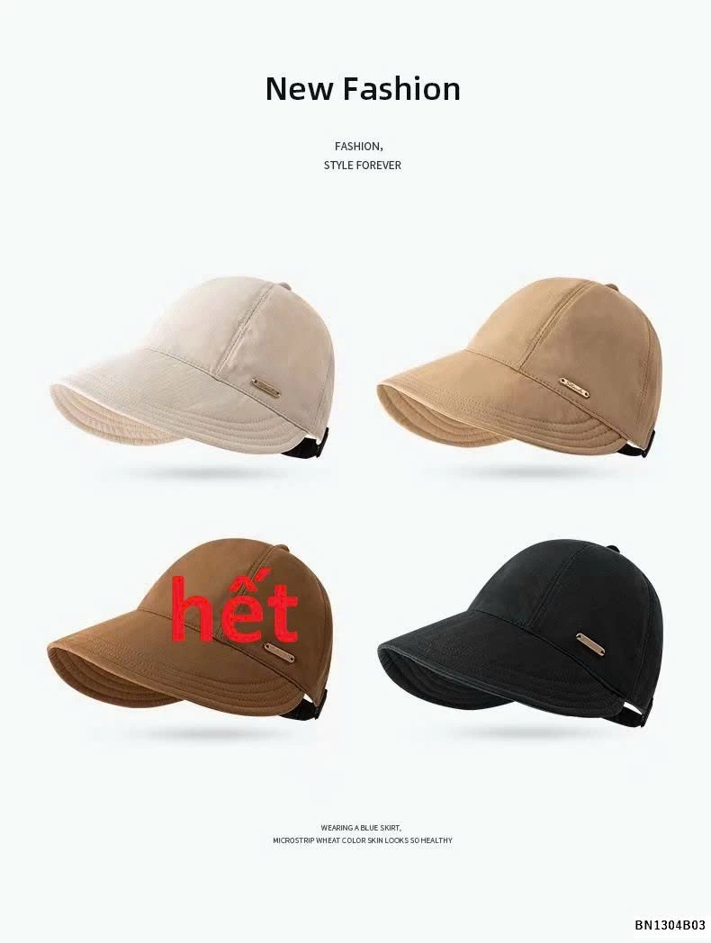 MŨ LƯỠI CHAI VẢI HÀN QUỐC