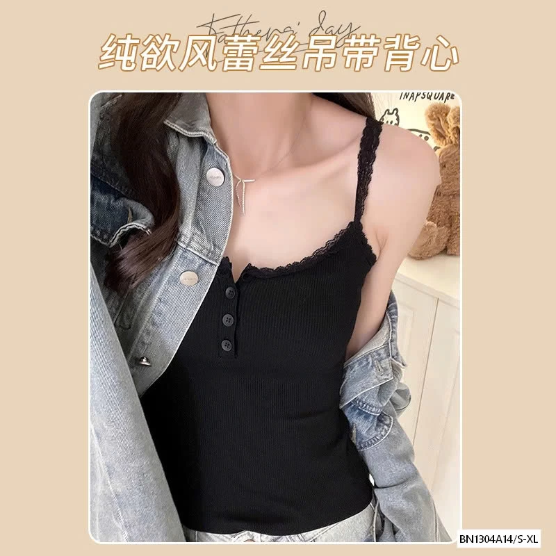 ÁO 2 DÂY VIỀN REN CÚC NGỰC