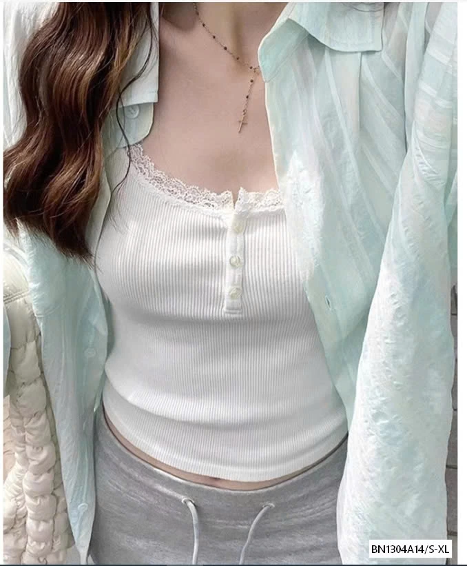 ÁO 2 DÂY VIỀN REN CÚC NGỰC