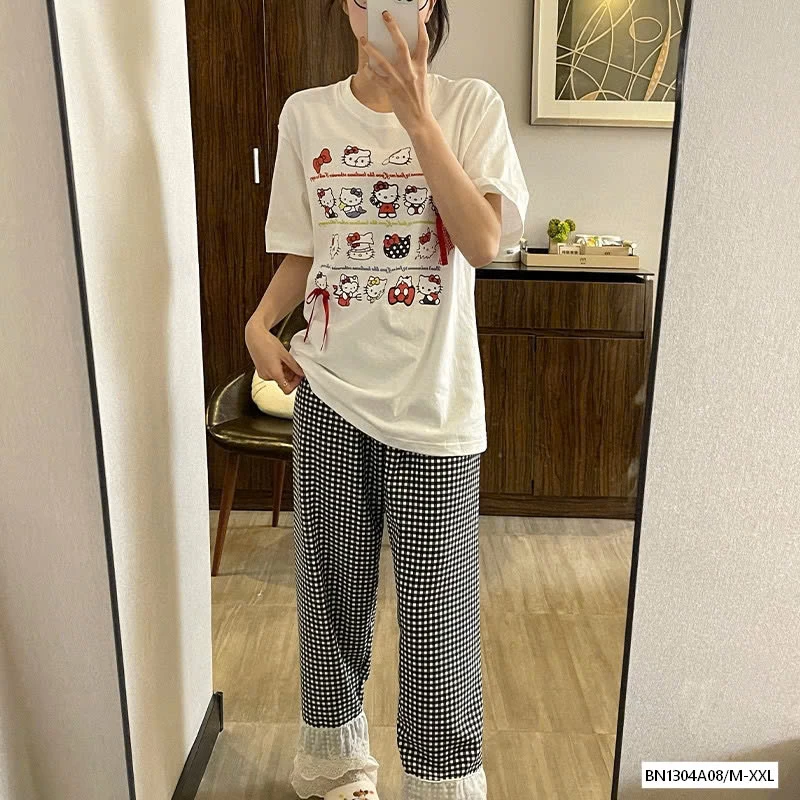 BỘ ÁO NGẮN DÀI TAY KITTY