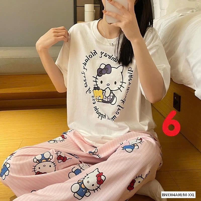 BỘ ÁO NGẮN DÀI TAY KITTY