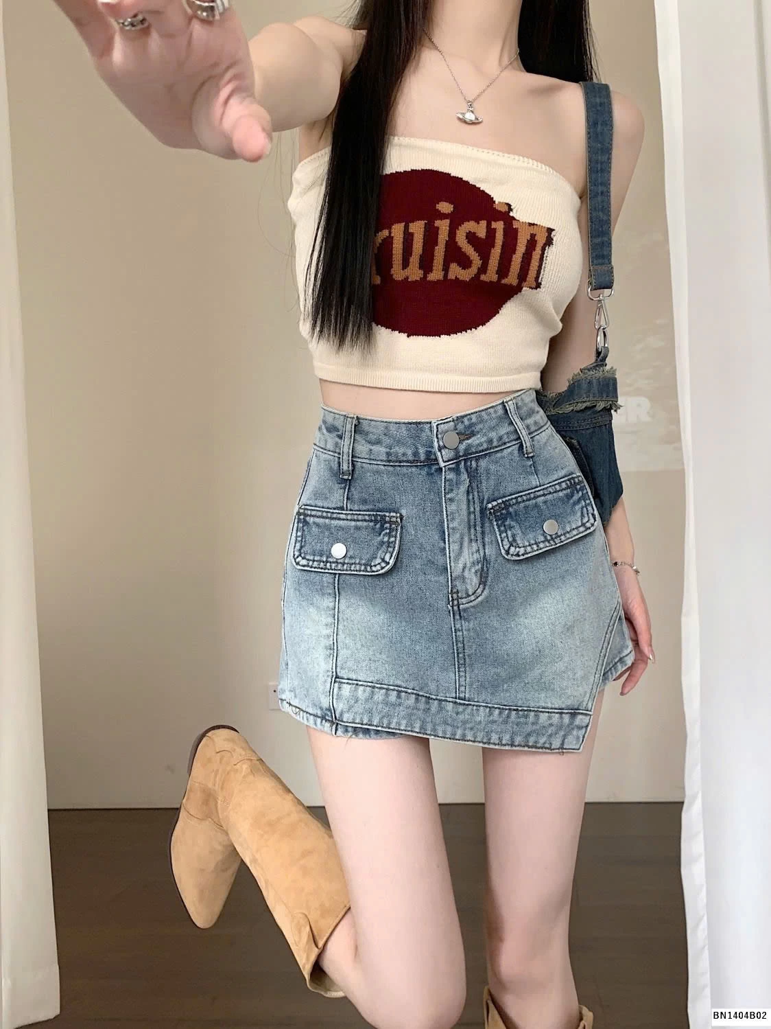 QUẦN VAY JEAN THỜI TRANG