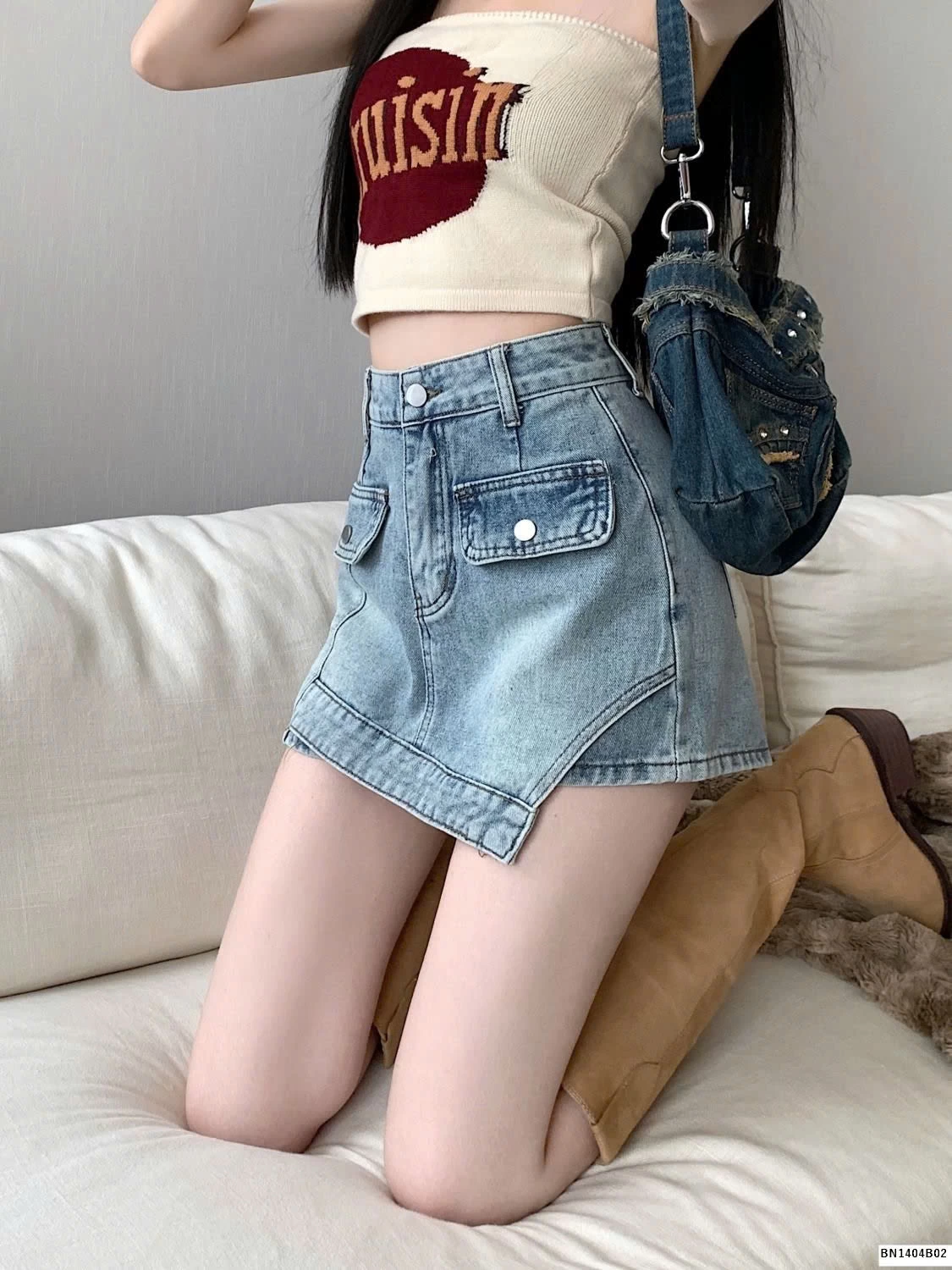 QUẦN VAY JEAN THỜI TRANG