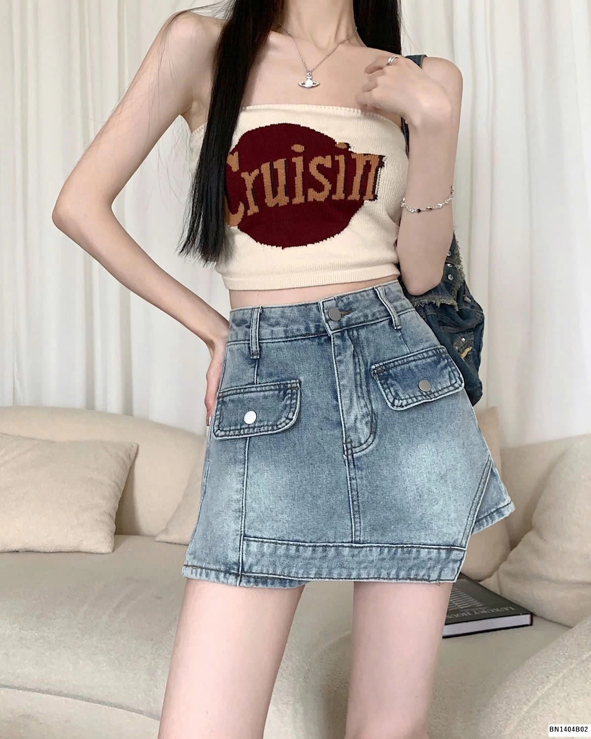 QUẦN VAY JEAN THỜI TRANG