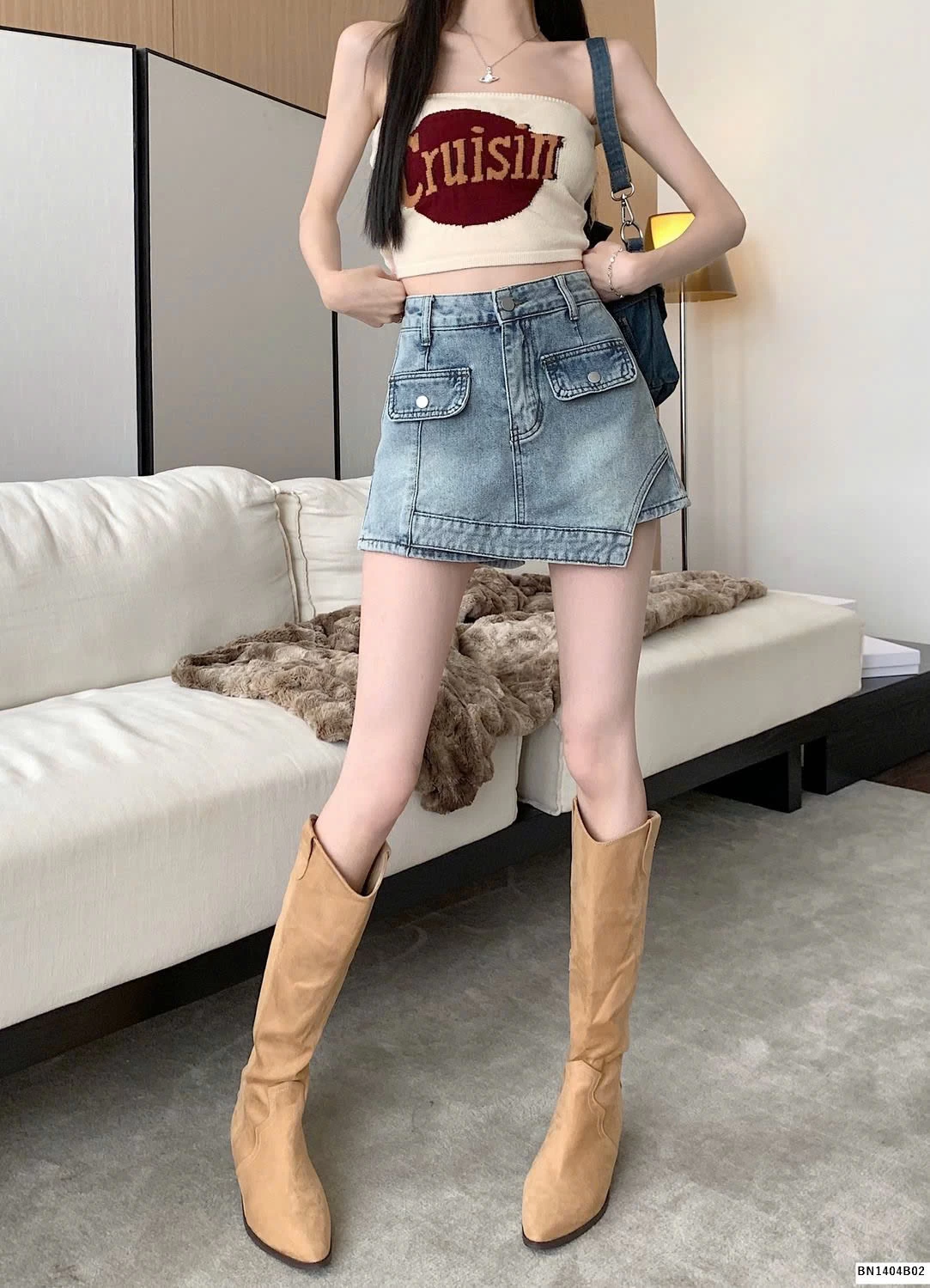 QUẦN VAY JEAN THỜI TRANG