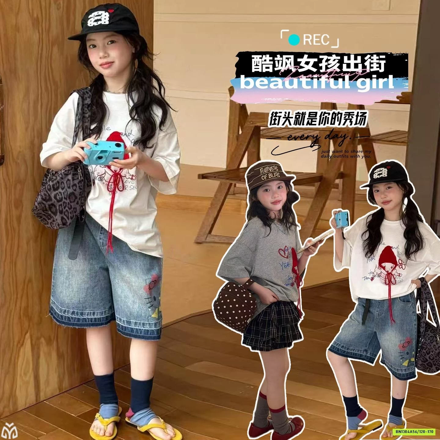 ÁO THUN CÔ GÁI MŨ ĐỎ SZ ĐẠI